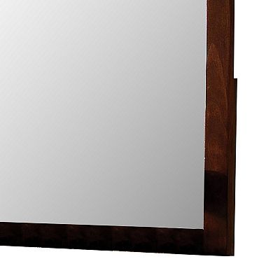 Velda Ii Baroque Style Mirror In Brown Cherry Finish