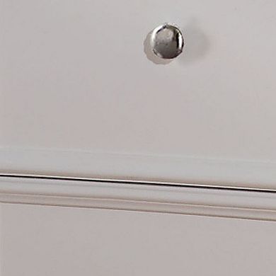 Contemporary Style Wood And Metal Nightstand With 2 Drawers, White