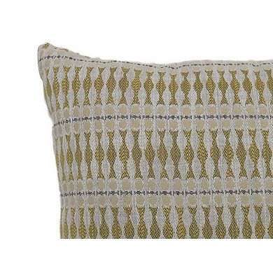 Contemporary Style Simple Traditionally Designed Set Of 2 Throw Pillows, Yellow