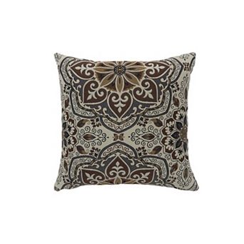 Contemporary Style Medallion Patterned Set Of 2 Throw Pillow, Multicolor