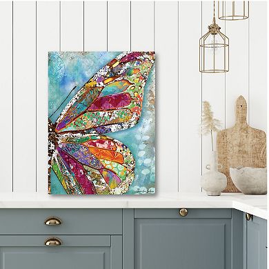 COURTSIDE MARKET "Woodland Summer" Butterfly Canvas Wall Art