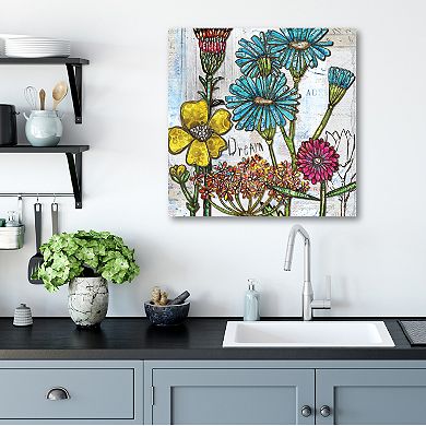 COURTSIDE MARKET "Dreamy Blooms" Floral Canvas Wall Art
