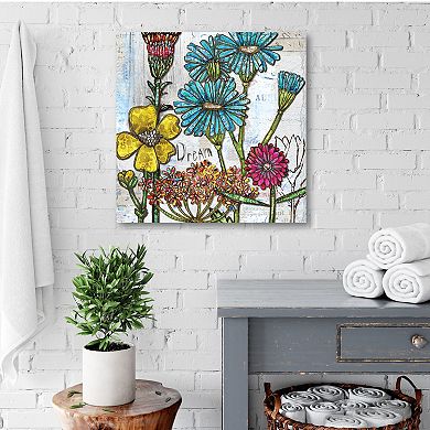 COURTSIDE MARKET "Dreamy Blooms" Floral Canvas Wall Art