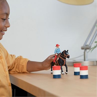 Schleich Farm World: Cowgirl Barrel Racing 7-Piece Playset