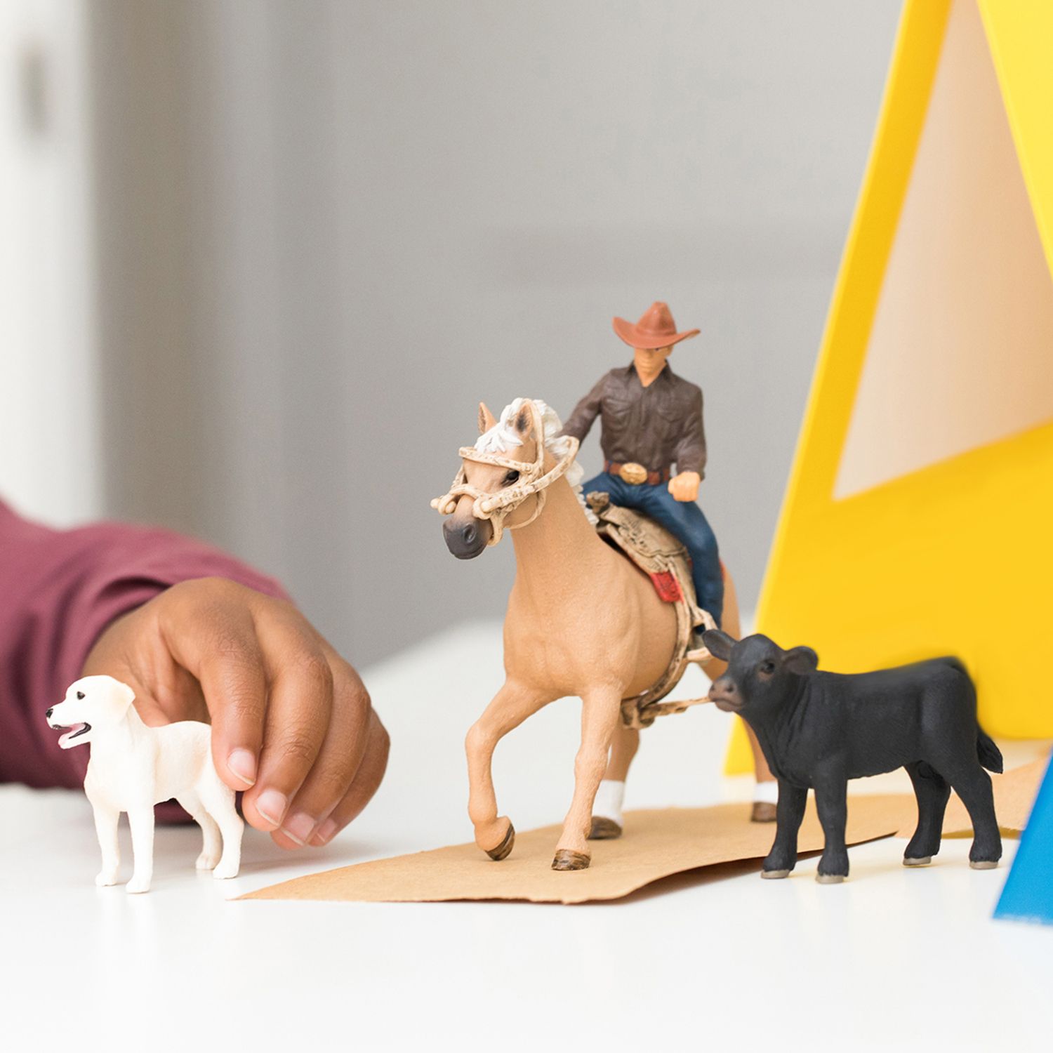 Детский игровой набор Schleich Farm World: Western Riding Adventures 6 pc Playset — фото 6