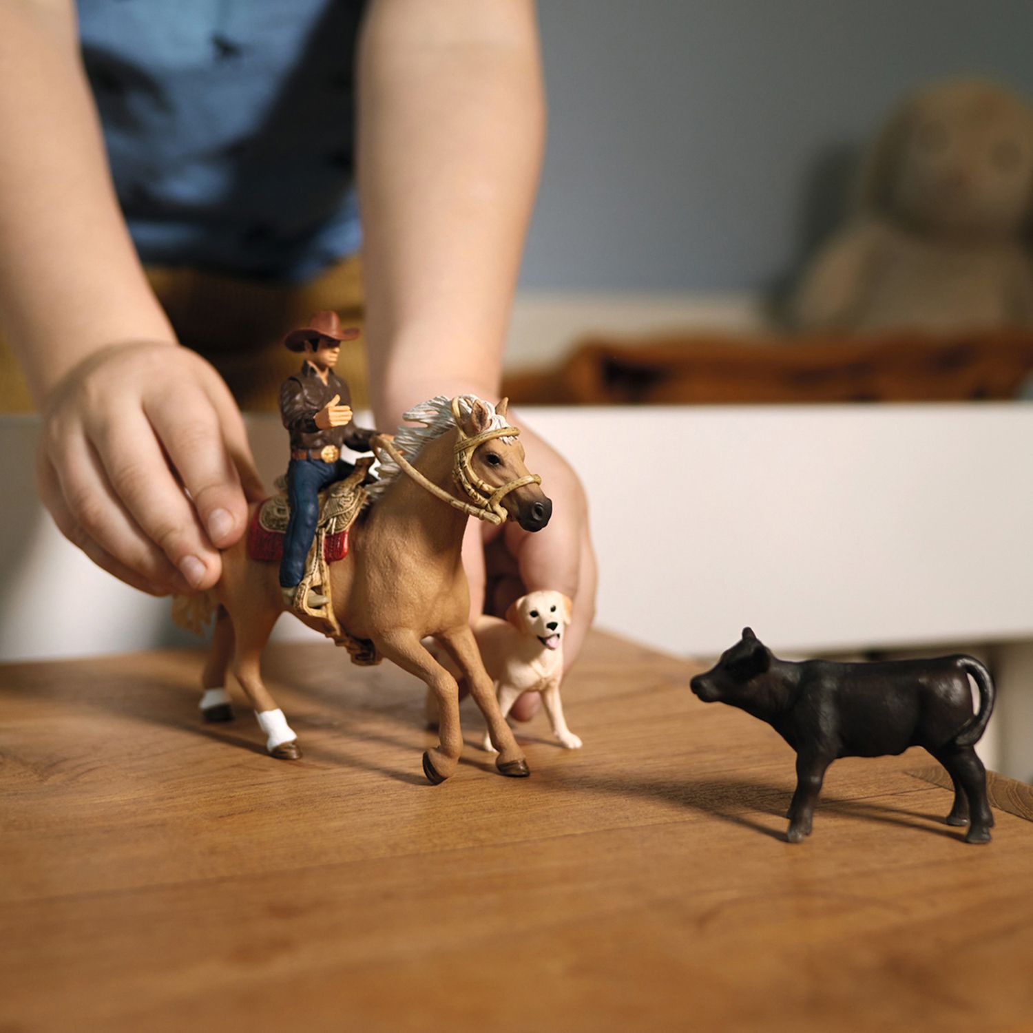 Детский игровой набор Schleich Farm World: Western Riding Adventures 6 pc Playset — фото 7