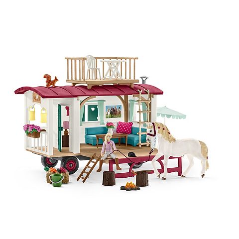 Детские фигурки Schleich Horse Club Secret Club Meeting Caravan Toy 95 pc Set
