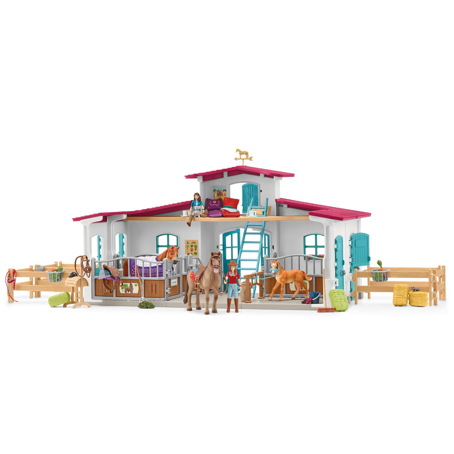 Детские фигурки Schleich Horse Club: Lakeside Riding Center 115 pc Playset