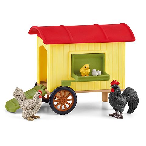 Детские фигурки Schleich Farm World Mobile Chicken Coop Toy 12 pc Set