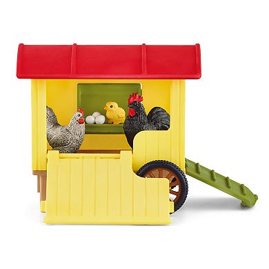 Schleich Farm World Mobile Chicken Coop Toy 12-pc. Set