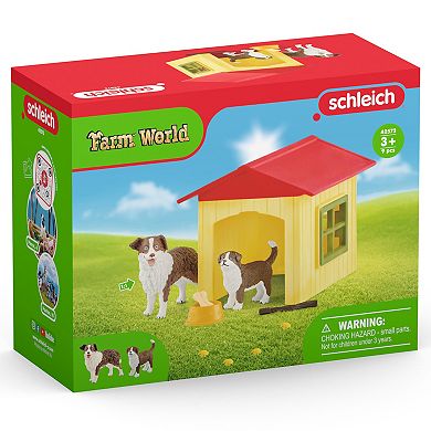 Schleich Farm World Friendly Dog House Toy 6-pc. Set