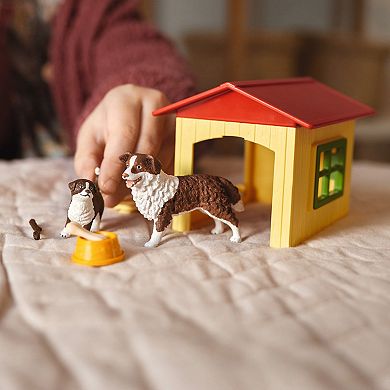 Schleich Farm World Friendly Dog House Toy 6-pc. Set