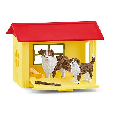 Schleich Farm World Friendly Dog House Toy 6-pc. Set