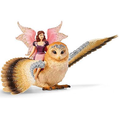 Schleich Bayala: Fairy In Flight On Glam-Owl 2-Piece Figurine Playset