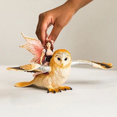 Schleich Bayala: Fairy In Flight On Glam-Owl 2-Piece Figurine Playset