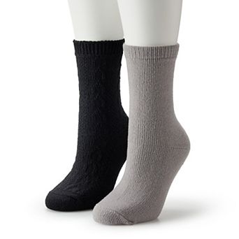 Women's Sonoma Goods For Life® 2 pk Cable Knit Crew Socks