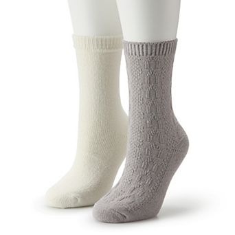 Women's Sonoma Goods For Life® 2 pk Cable Knit Crew Socks