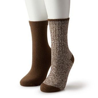 Women's Sonoma Goods For Life® 2 pk Ribbed Marl Crew Socks
