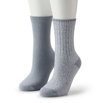 Women's Sonoma Goods For Life® 2 pk Ribbed Marl Crew Socks