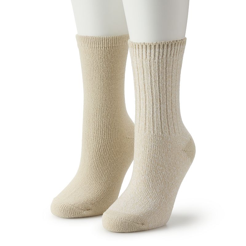 Women's Sonoma Goods For Life® 2-pk. Ribbed Marl Crew Socks,