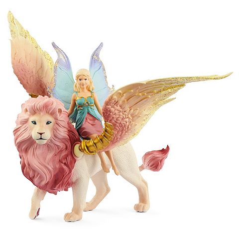 Детские фигурки Schleich Bayala Fairy In Flight On Winged Lion Figurine Toy 2 pc Set