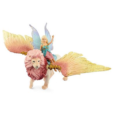 Schleich Bayala Fairy In Flight On Winged Lion Figurine Toy 2-pc. Set
