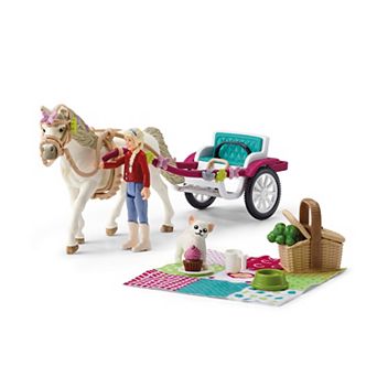Schleich Horse Club: Small Carriage For The Big Horse Show 33 pc Playset