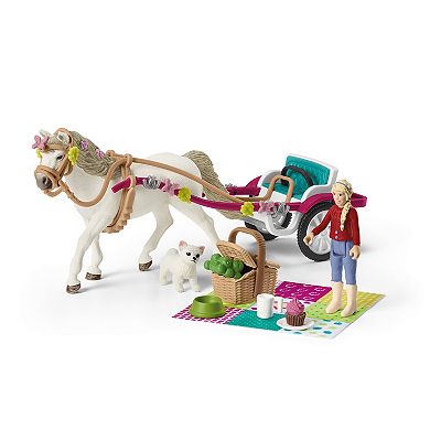 Schleich Horse Club: Small Carriage For The Big Horse Show 33-Piece Playset