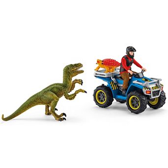Schleich Dinosaurs Quad Escape From Velociraptor Toy 5 pc Set