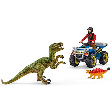 Schleich Dinosaurs Quad Escape From Velociraptor Toy 5-pc. Set