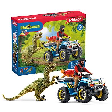 Schleich Dinosaurs Quad Escape From Velociraptor Toy 5-pc. Set