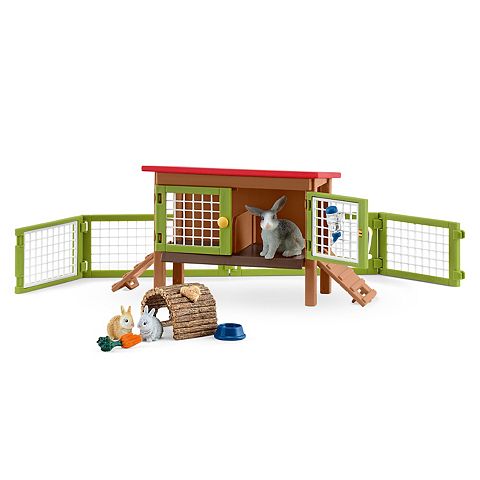 Детские фигурки Schleich Farm World Rabbit Hutch Toy 8 pc Set