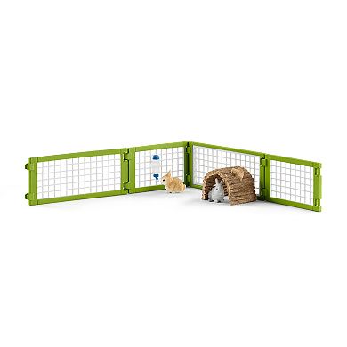 Schleich Farm World Rabbit Hutch Toy 8-pc. Set