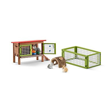 Schleich Farm World Rabbit Hutch Toy 8-pc. Set