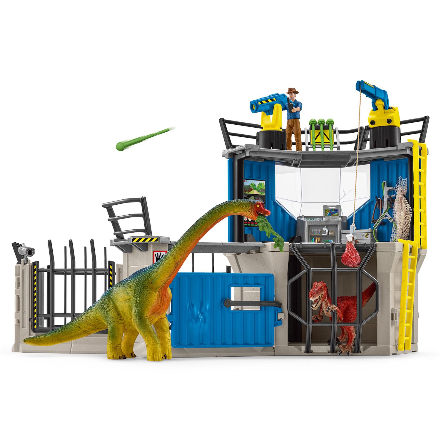 Детские фигурки Schleich Dinosaurs Large Dino Research Station Toy 72 pc Set — фото 1