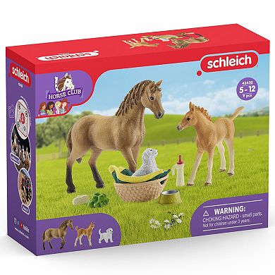 Schleich Horse Club Sarah's Baby Animal Care Toy 9-pc. Set