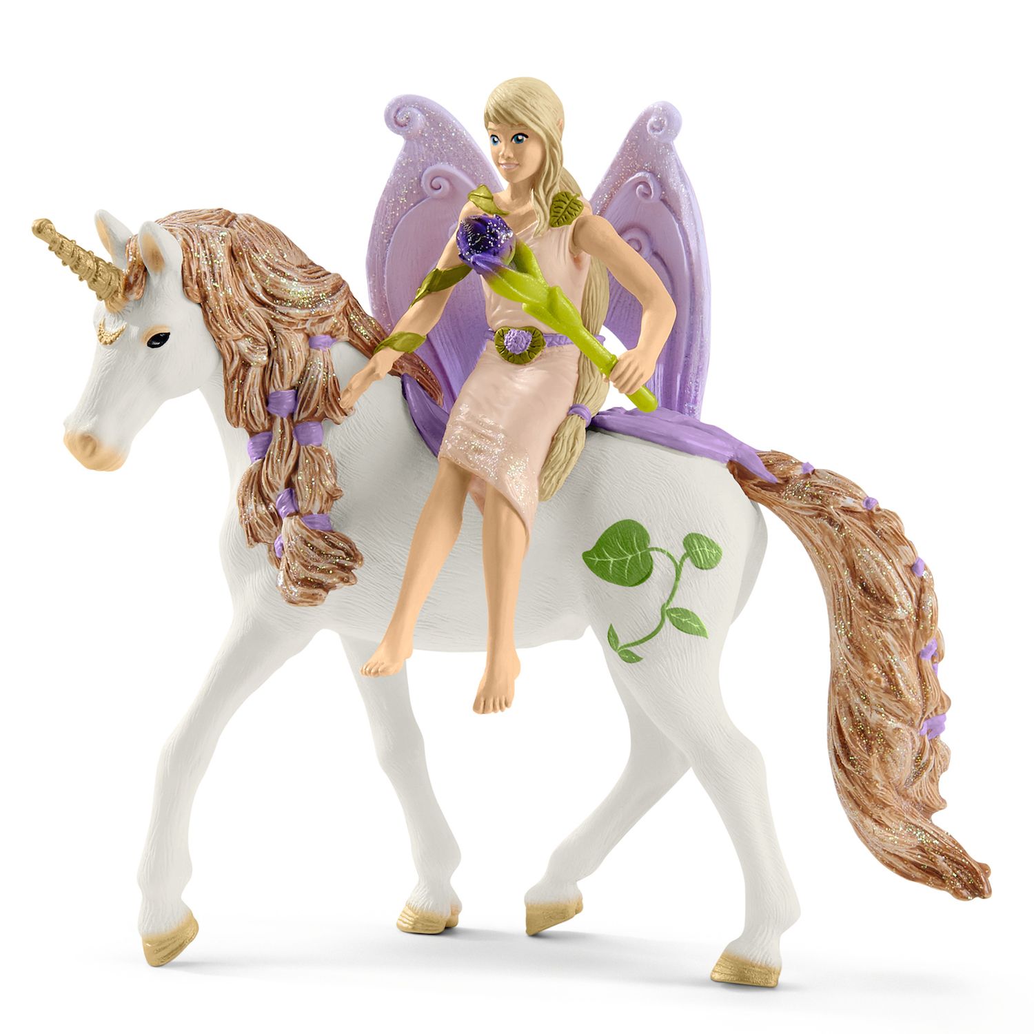 Детские фигурки Schleich Bayala Glittering Flower House With Unicorns, Lake & Stable Toy 71 pc Set — фото 5