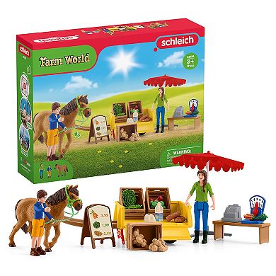 Schleich Farm World Sunny Day Mobile Produce Stand Toy Set