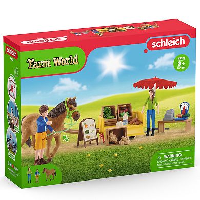 Schleich Farm World Sunny Day Mobile Produce Stand Toy Set