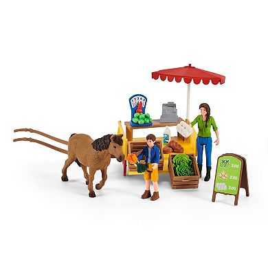 Schleich Farm World Sunny Day Mobile Produce Stand Toy Set