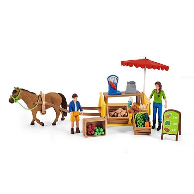 Schleich Farm World Sunny Day Mobile Produce Stand Toy Set