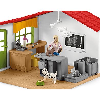 Schleich Farm World Veterinarian Practice With Pets Toy 43-pc. Set