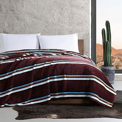 Wrangler Western Saddle Stripe Throw Blanket