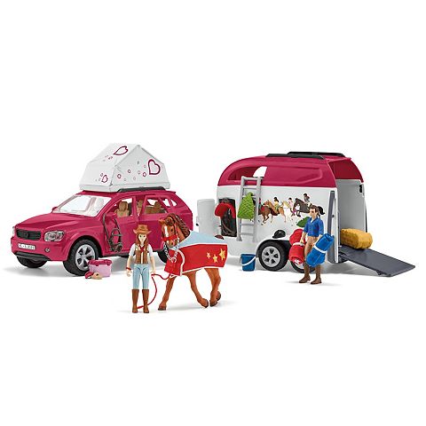 Детские фигурки Schleich Horse Club: Horse Adventures With Car & Trailer - 18 pc Playset