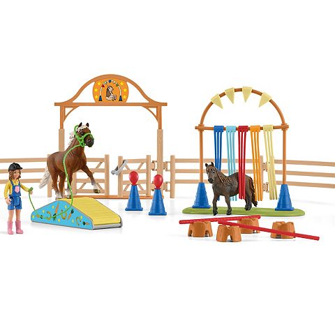 Детские фигурки Schleich Farm World: Pony Agility Training - 41 pc Playset
