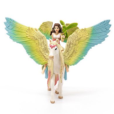 Schleich Bayala: Fairy Surah With Glitter Pegasus 3-piece Figurine Playset