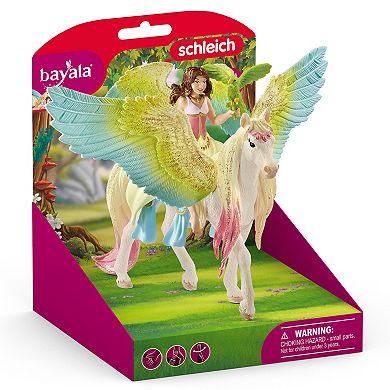 Schleich Bayala: Fairy Surah With Glitter Pegasus 3-piece Figurine Playset