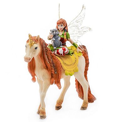 Schleich Bayala: Fairy Marween Doll With Glitter Unicorn - 3-Piece Figurine Playset