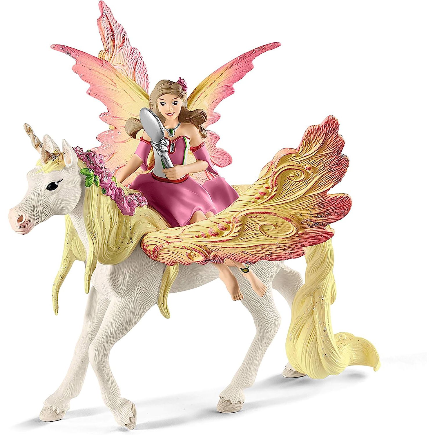 Детские фигурки Schleich Bayala: Fairy Feya With Pegasus Unicorn 3 pc Figurine Playset — фото 1
