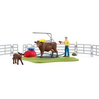 Schleich Farm World: Happy Cow Wash Animal Playset